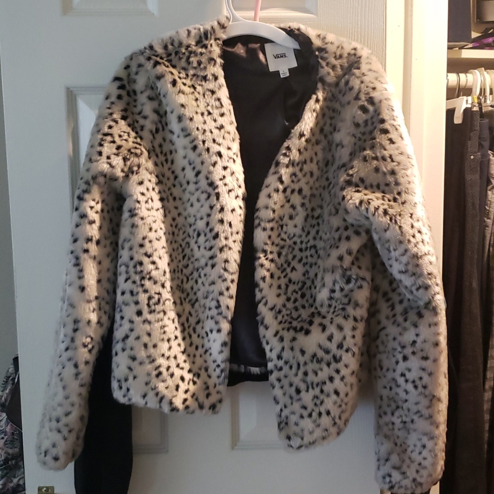 Vans cheetah fur jacket